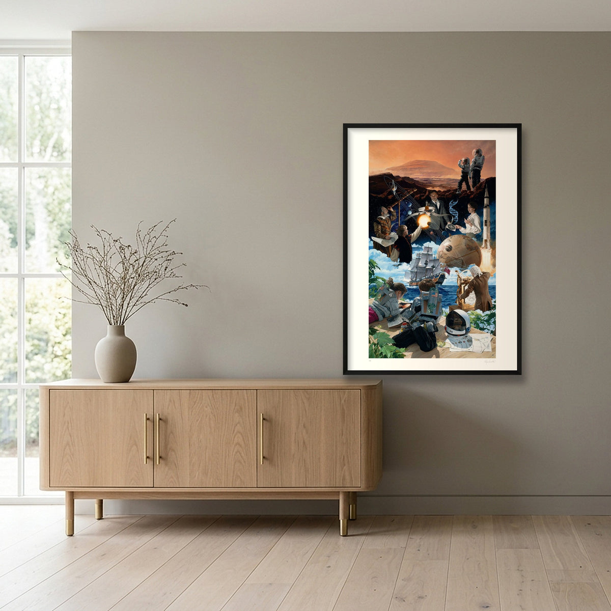 Terra Incognita — 70×100cm, 28×39" Black Frame