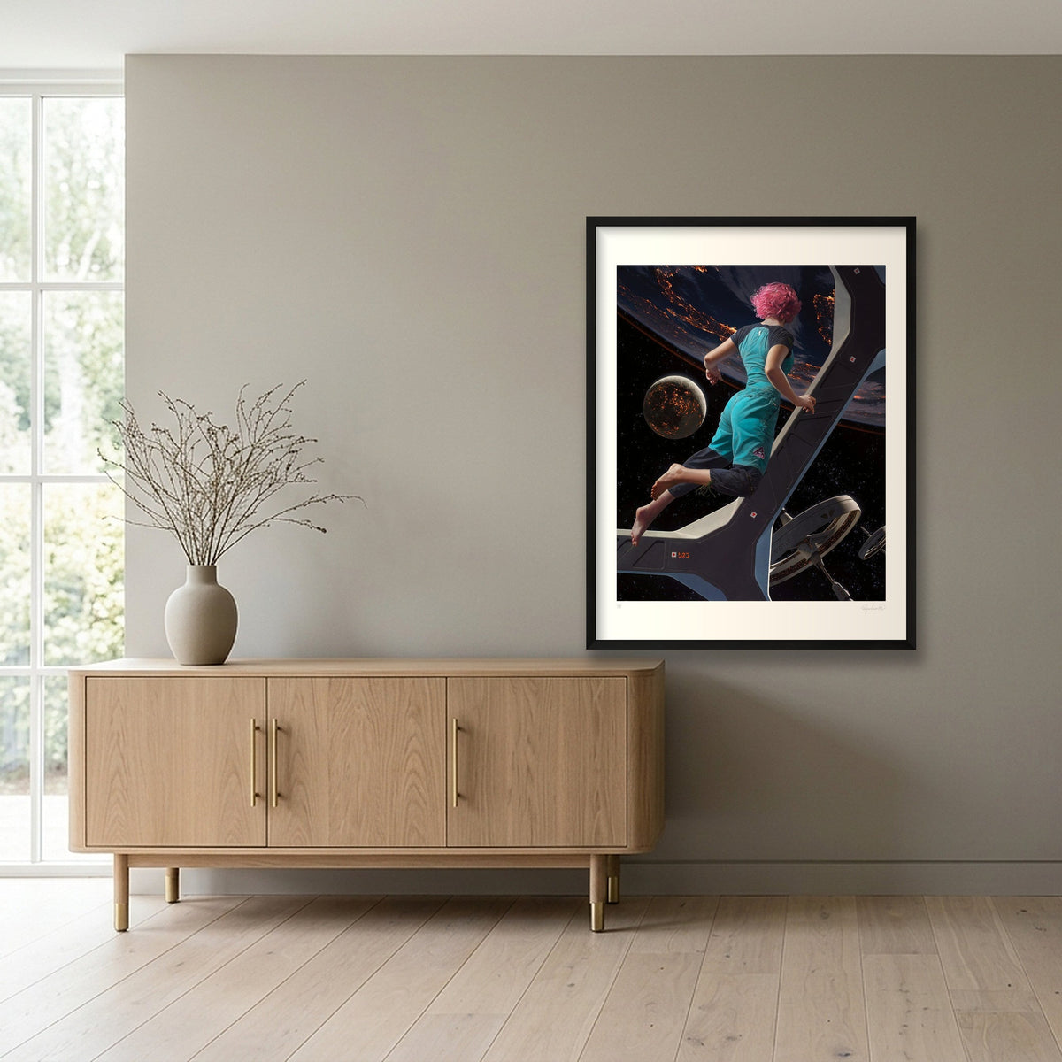 Lights of Home — 60×80cm, 24×31" Black Frame