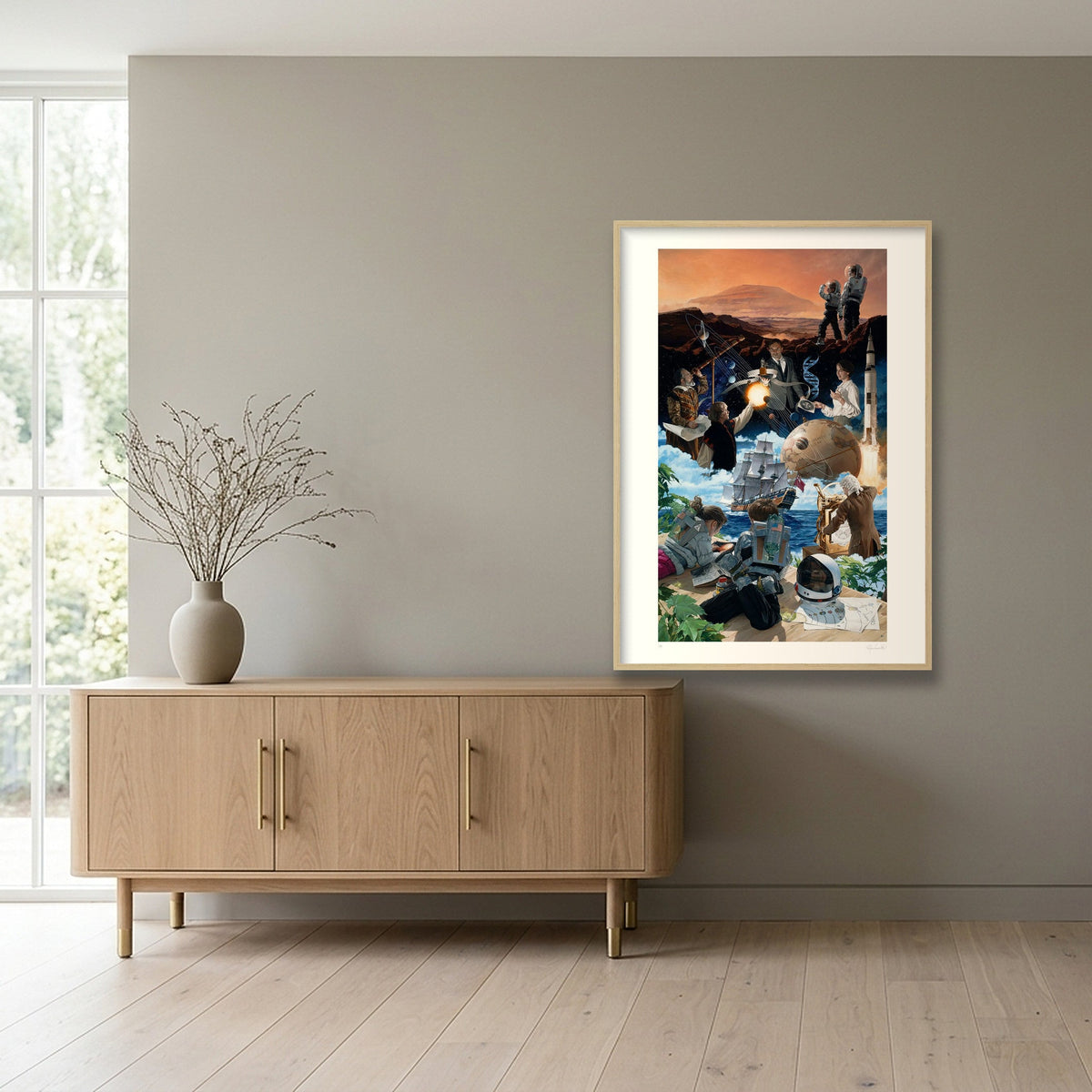 Terra Incognita — 70×100cm, 28×39" Oak Frame