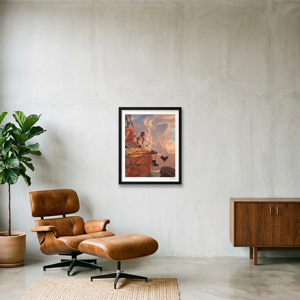Evening Breeze — 40×50cm, 16×20" Black Frame