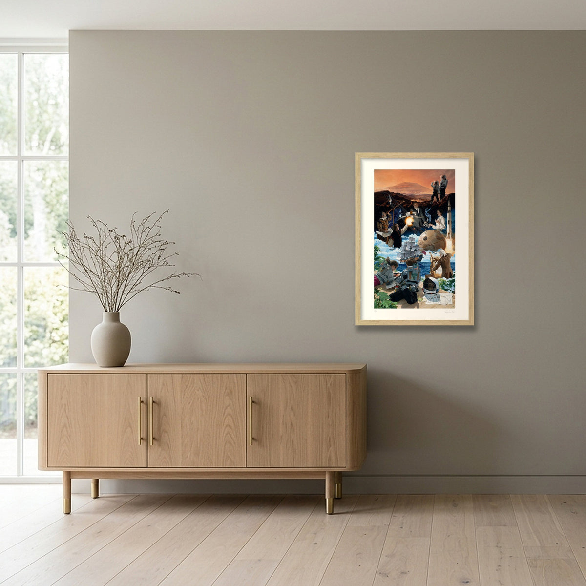 Terra Incognita — 30×45cm, 12×18" Oak Frame