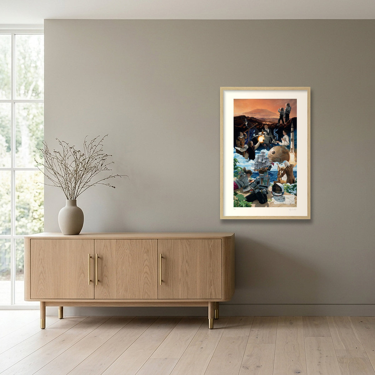 Terra Incognita — 40×60cm, 16×24" Oak Frame